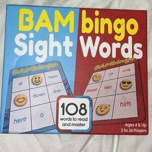 BAM Bingo Sight Words Game